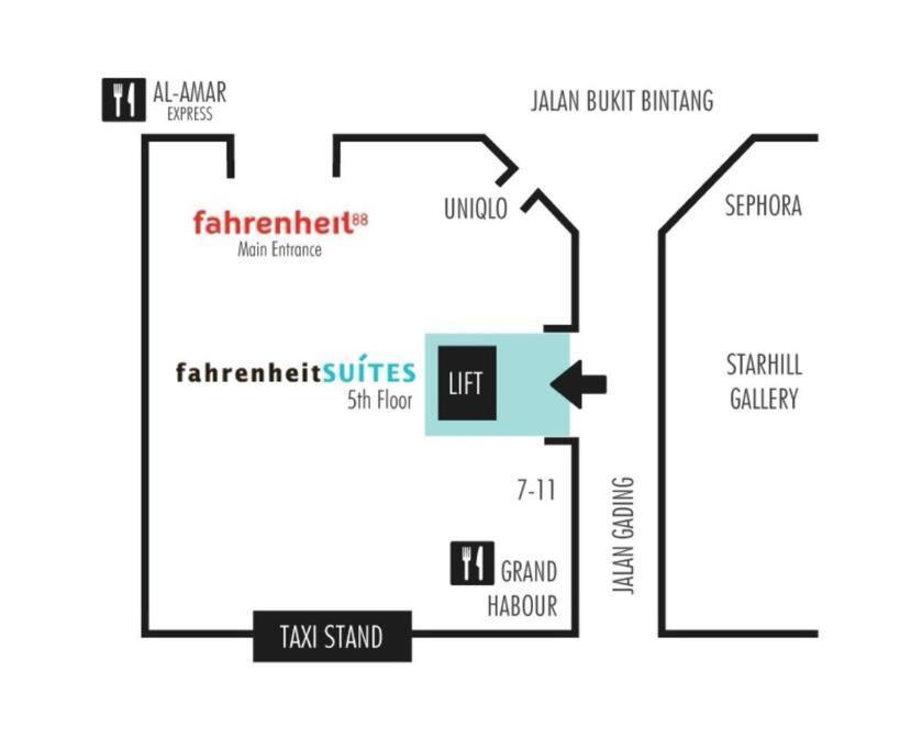 Fahrenheit Condo Bukit Bintang Kl 2R By Roseline Kuala Lumpur Eksteriør bilde